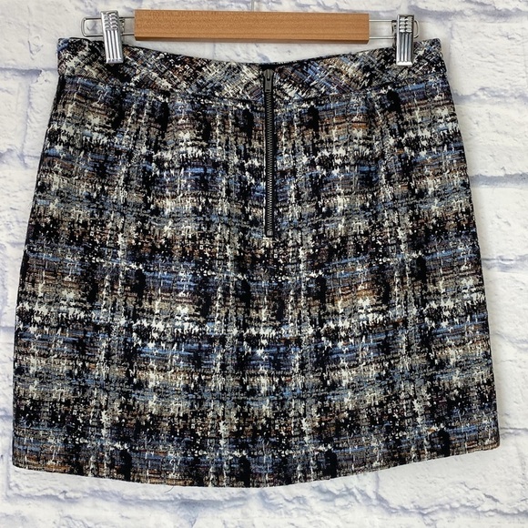 J Crew metallic tweed silk blend mini skirt 2 - Picture 3 of 5